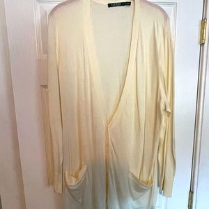 Cream Lauren Ralph Lauren Boyfriend Cardigan